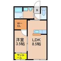 GraVista札元　B棟の物件間取画像